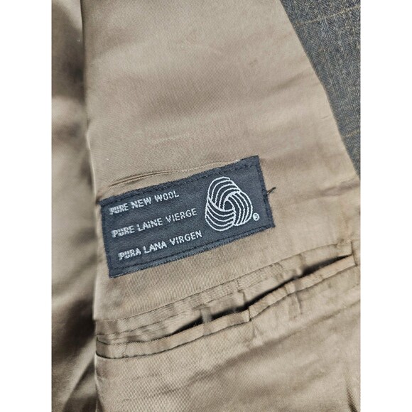 Polo University Mens 40S Brown Widowpane 2-Btn Blazer Jacket Sport Coat Wool EUC - Picture 9 of 12